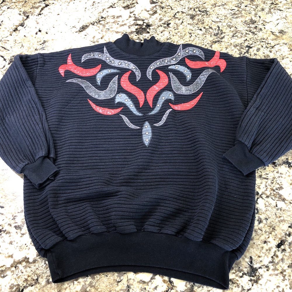 Size Small Rafael Womens Pullover Sweater Front Design Stretchy Comfy Warm TW